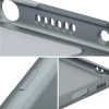 Xiaomi Redmi Note 14 Pro 4G (Global), Szilikon tok, mikrofiber plüss belső, csillogó hátlap, Metallic Case, szürke