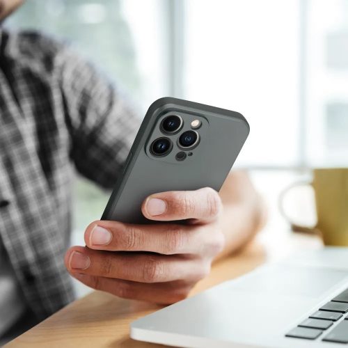Xiaomi Redmi Note 14 Pro 5G (Global) / Poco X7, Szilikon tok, mikrofiber plüss belső, csillogó hátlap, Metallic Case, szürke