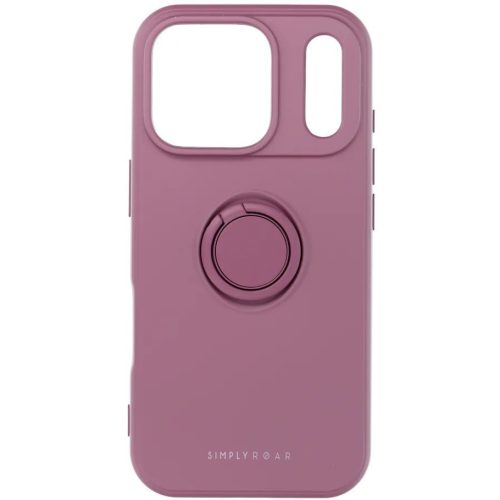 Apple iPhone Air (2025), Szilikon tok, stand, telefontartó gyűrű, Roar Amber, lila