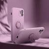 Apple iPhone Air (2025), Szilikon tok, stand, telefontartó gyűrű, Roar Amber, lila