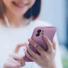 Apple iPhone Air (2025), Szilikon tok, stand, telefontartó gyűrű, Roar Amber, lila