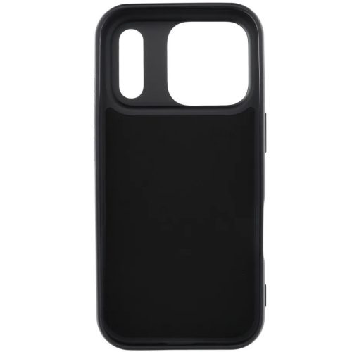 Apple iPhone Air (2025), Szilikon tok, stand, telefontartó gyűrű, Roar Amber, fekete