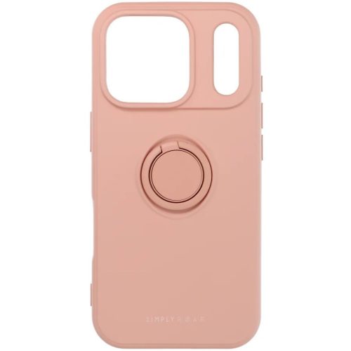 Samsung Galaxy S25 Ultra SM-S938, Szilikon tok, stand, telefontartó gyűrű, Roar Amber, rózsaszín