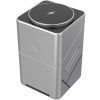 Univerzális vezeték nélküli töltő állomás 3in1, Qi Wireless, 15W, asztali tartó, mágneses, forgatható, Magsafe kompatibilis eszközökhöz, Geometric Charger, ezüst