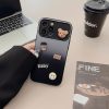 Apple iPhone 11, Szilikon tok, színátmenetes, 3D maci, kávé, smile minta, Teddy Bear Coffee Case, szürke/fekete