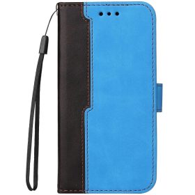   Samsung Galaxy A05s SM-A057F, Oldalra nyíló tok, stand, kártyatartóval, kézpánttal, Wooze Colour Wallet, kék