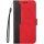 Samsung Galaxy A05s SM-A057F, Oldalra nyíló tok, stand, kártyatartóval, kézpánttal, Wooze Colour Wallet, piros
