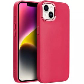   Samsung Galaxy A05s SM-A057F, Szilikon tok, közepesen ütésálló, fémhatású kamera keret, Frame Case, magenta