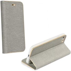   Samsung Galaxy A05s SM-A057F, Oldalra nyíló tok, stand, Luna Book, ezüst