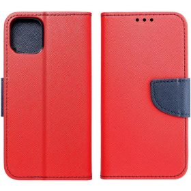   Samsung Galaxy A55 5G SM-A556B, Oldalra nyíló tok, stand, Fancy Book, piros