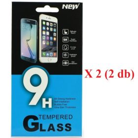   Apple iPhone 13 / 13 Pro / 14 / 16e / 17e, 2db Kijelzővédő fólia, ütésálló fólia (az íves részre NEM hajlik rá!), Tempered Glass (edzett üveg), Clear