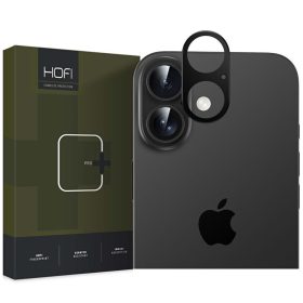   Apple iPhone 16 / 16 Plus, Kamera lencsevédő keret, alumínium, Alucam Pro Plus, fekete
