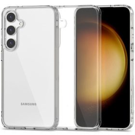   Samsung Galaxy S24 FE SM-S721, Műanyag hátlap védőtok + szilikon keret, FlexAir Hybrid, átlátszó
