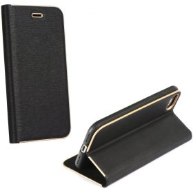   Samsung Galaxy S24 FE SM-S721, Oldalra nyíló tok, stand, Luna Book, fekete