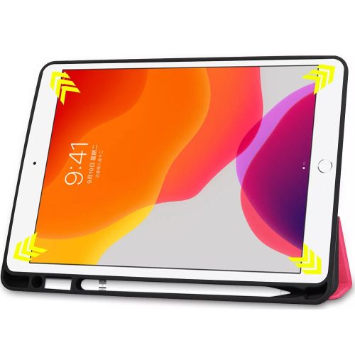 Apple iPad Air 13 (2024 / 2025), mappa tok, érintőceruza tartó, érintőceruza nélkül, Smart Case, Wooze Trifold Pencil Holder, fekete
