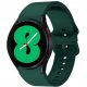 Samsung Galaxy Watch 4 / 5 / 5 Pro / 6 / 7 / FE (40 / 44 / 45mm) / Watch 4 Classic / 6 Classic (42 / 43 / 46mm), szilikon pótszíj, állítható, TP IconBand, sötétzöld