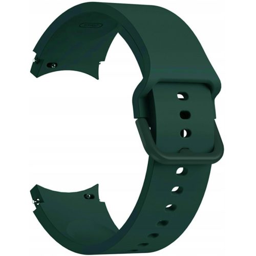 Samsung Galaxy Watch 4 / 5 / 5 Pro / 6 / 7 / FE (40 / 44 / 45mm) / Watch 4 Classic / 6 Classic (42 / 43 / 46mm), szilikon pótszíj, állítható, TP IconBand, sötétzöld