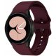 Samsung Galaxy Watch 4 / 5 / 5 Pro / 6 / 7 / FE (40 / 44 / 45mm) / Watch 4 Classic / 6 Classic (42 / 43 / 46mm), szilikon pótszíj, állítható, TP IconBand, bordó