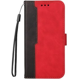   Samsung Galaxy S25 SM-S931, Oldalra nyíló tok, stand, kártyatartóval, kézpánttal, Wooze Colour Wallet, piros