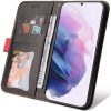 Samsung Galaxy S25 SM-S931, Oldalra nyíló tok, stand, kártyatartóval, kézpánttal, Wooze Colour Wallet, piros
