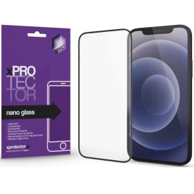   Samsung Galaxy S25 Ultra SM-S938, Kijelzővédő fólia, ütésálló fólia (az íves részre is!), Tempered Glass (edzett üveg), Xprotector Nano Glass, fekete